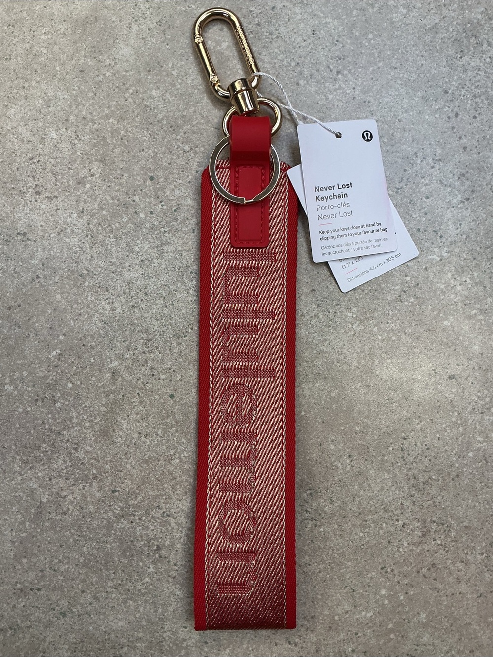 Lululemon never lost Keychain